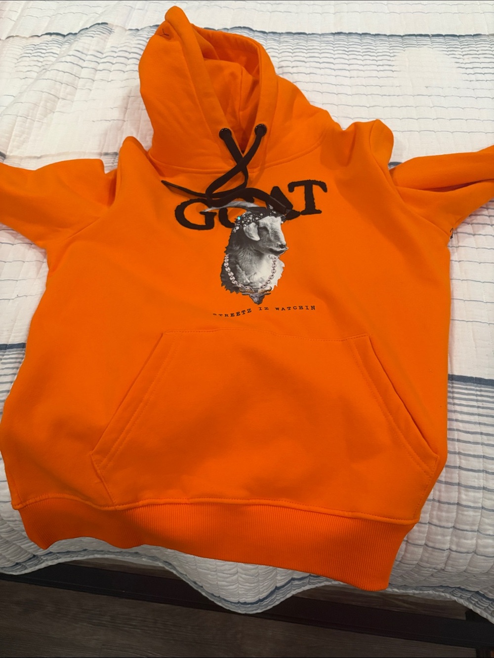 GOAT Orange Graphic Hoodie - Men
